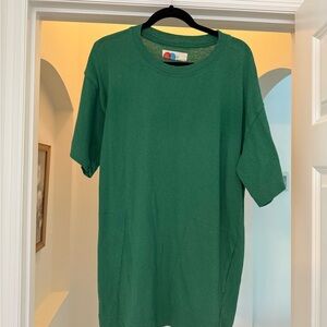 Free People Green Mini Tee Shirt Dress
